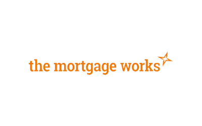 Orange mortgage words graphic with fading effect